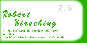 robert wirsching business card